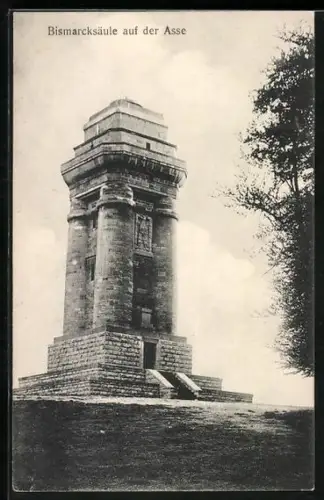 AK Wolfenbüttel, Bismarcksäule auf der Asse