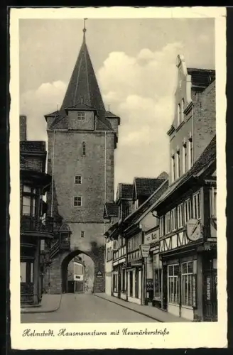 AK Helmstedt, Hausmannsturm mit Neumärkerstrasse