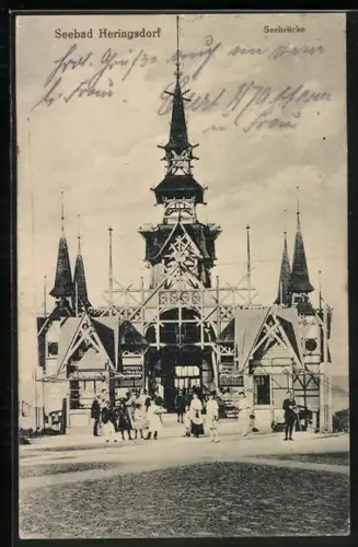 AK Heringsdorf / Ostseebad, Seebrücke