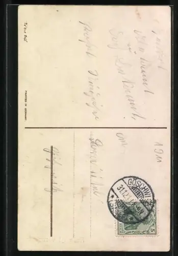 AK Frau sieht entsetzt das Chaos, was ihr Mann Neujahr angerichtet hat