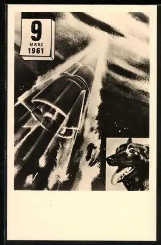 AK Weltraumhündin Tschernuschka, 9. März 1961