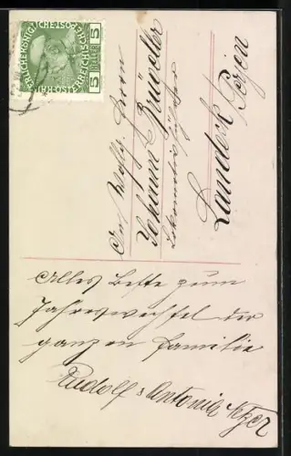 AK Frau sitzt auf einem Schlitten, Neujahr