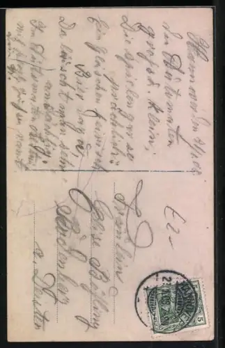 AK Tannhäuser, Kniefall vor seiner Frau Venus