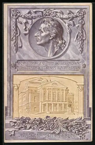 AK Deutscher Schillerbund, Portrait Friedrich Schiller