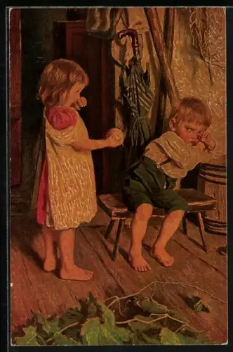 Ölgemälde-Imitations-AK Degi Nr. 932: Sei wieder gut!