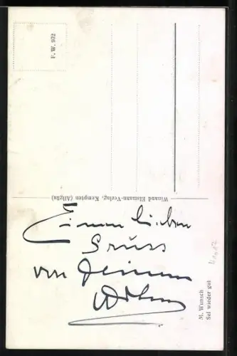 Ölgemälde-Imitations-AK Degi Nr. 932: Sei wieder gut!