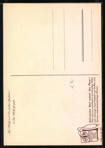 AK Märchen Der Wold und die sieben Geislein, Schlafender Wolf, wütende Geisen-Mutter mit Schere in der Hand