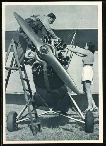 AK Osetrováni motoru, Startvorbereitungen an einem Flugzeug