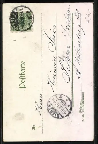 Lithographie Märchen Die versunkene Krone