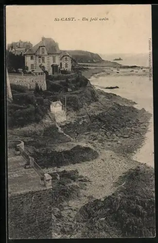 AK St-Cast, Un joli coin avec vue sur la côte rocheuse et la mer