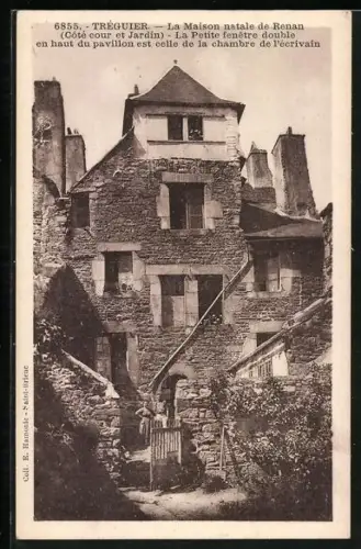 AK Tréguier, La Maison natale de Renan, Côté cour et Jardin