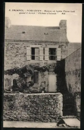 AK Paimpol /Pors-Even, Maison où habita Pierre Loti quand il écrivit Pêcheur d`Islande