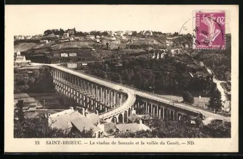 AK Saint-Brieuc, Le viaduc de Souzain et la vallée du Gouët