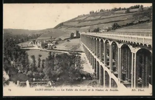 AK Saint-Brieuc, La Vallée du Gouët et le Viaduc de Souzin
