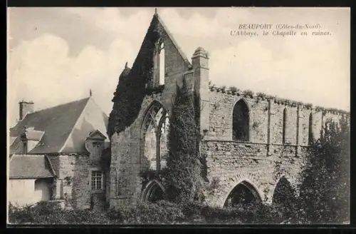 AK Beauport /Côtes-du-Nord, L`Abbaye, la Chapelle en ruines