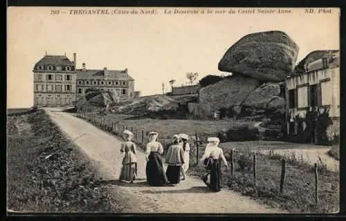 AK Tregastel /Côtes-du-Nord, La Descente à la mer du Castel Sainte-Anne