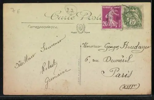 AK Lannion, Rue de la Trinité, vue sur Brélévenez