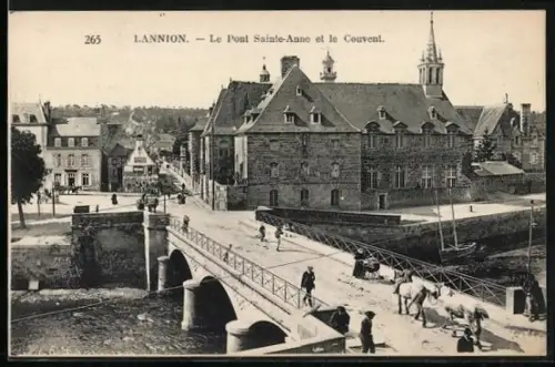 AK Lannion, Le Pont Sainte-Anne et le Couvent