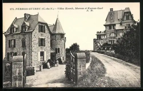 AK Perros-Guirec /C.-du-N., Villas Krerch, Morvan et Keroan-Guel