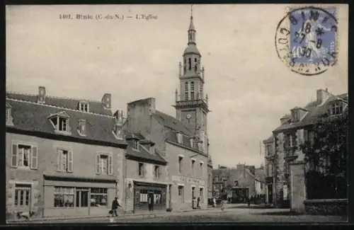 AK Binic /C.-du-N., L`Église et la place principale