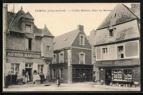 AK Paimpol /Côtes-du-Nord, Vieilles Maisons, Place du Martray