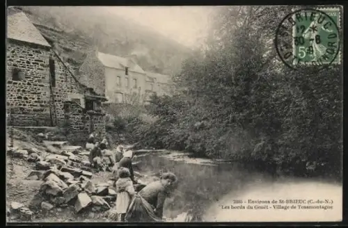 AK Tossmontagne /St-Brieuc, Les bords du Gouët, Village de Tossenmontagne