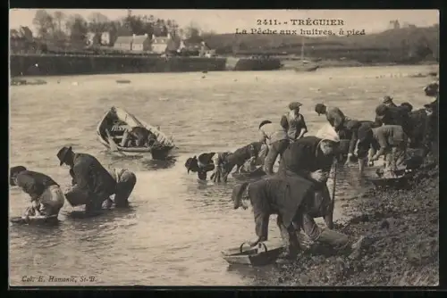 AK Tréguier, La Pêche aux huîtres, à pied