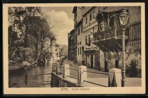 AK Jena, Klein-Venedig mit Chemischer Waschanstalt Hermann Schmidt