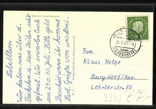 AK Winnigstedt, Neue Schule, Kirche, Strassenansichten