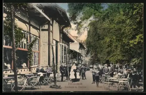 AK Helmstedt, Kurhaus mit Cafe-Garten