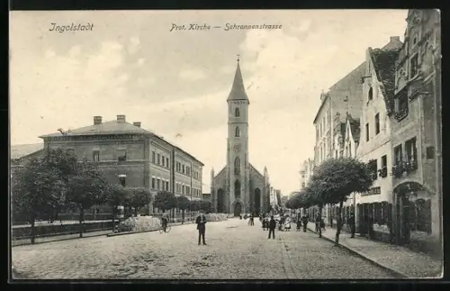 AK Ingolstadt, Protestantische Kirche in der Schrannenstrasse