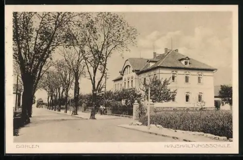AK Dahlen / Sa., Strasse an der Haushaltungsschule