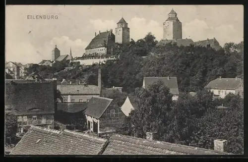 AK Eilenburg, Teilansicht mit Burg