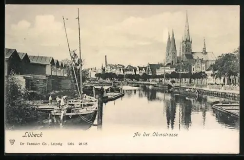 AK Lübeck, Partie an der Oberstrasse