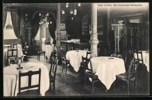 AK Bad Oeynhausen, Hotel Victoria, Restaurant, Innenansicht