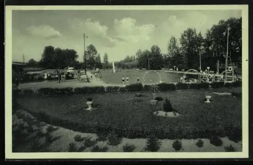 AK Mügeln /Leipzig, Schwimmbad, Pächter Paul Prothmann