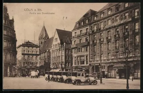 AK Cöln a. Rh., Partie am Domkloster, Fürstenhof, Café, Hotel