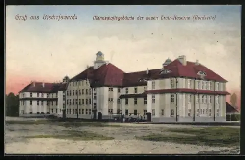 AK Bischofswerda, Mannschaftsgebäude der neuen Train-Kaserne Nordseite