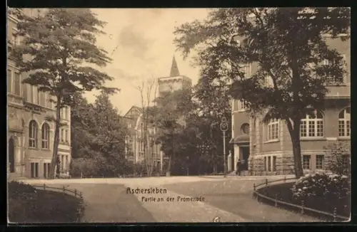 AK Aschersleben, Partie an der Promenade
