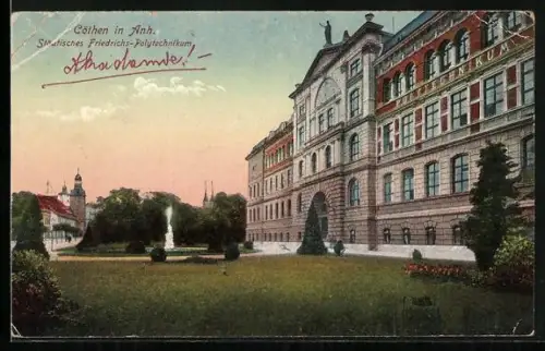 AK Cöthen in Anh., Staatliches Friedrich-Polytechnikum