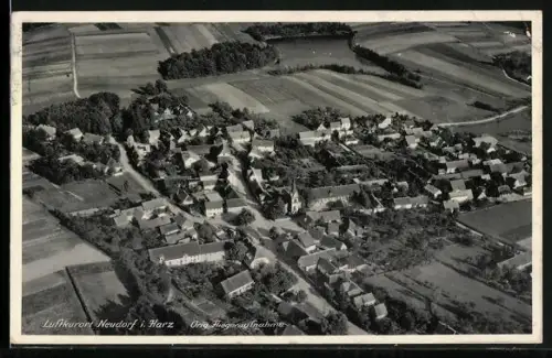 AK Neudorf i. Harz, Original-Flugaufnahme