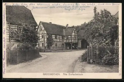 AK Grossbothen, Alte Dorfschmiede