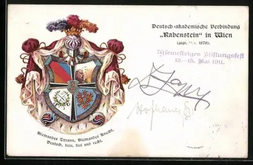 AK Wien, Deutsch-akademische Verbindung Rabenstein in Wien von 1876
