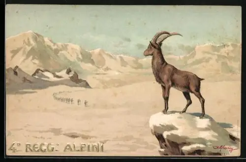 AK 4. Reggimento Alpini, Soldatenmarsch und Bergziege
