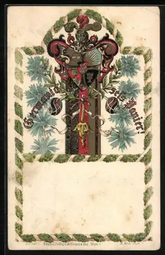 AK Wappen der Studenverbindung Germania