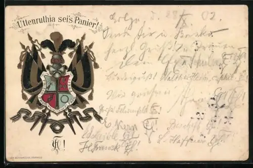 AK Wappen der Burschenschaft Uttenruthia