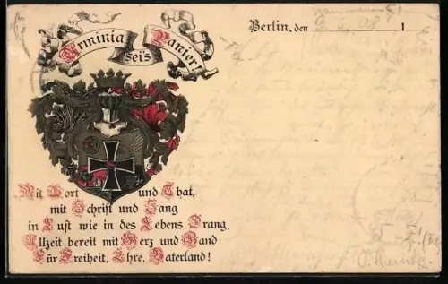 AK Wappen der Studentenverbindung Arminia