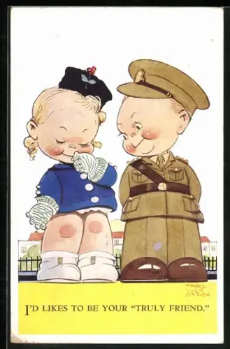 Künstler-AK Mabel Lucie Attwell: I`d Likes To Be Your Truly Friend