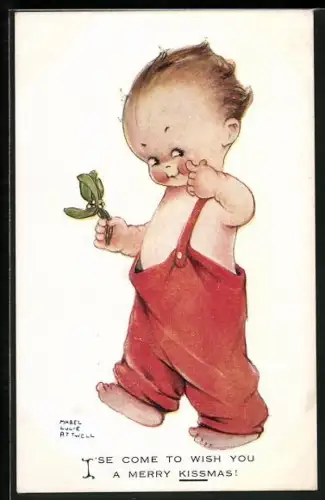 Künstler-AK Mabel Lucie Attwell: I`se Come to Wish You a Merry Kissmas!