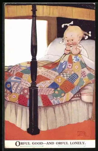 Künstler-AK Mabel Lucie Attwell: Orful good - and orful lonely, Weinendes Mädchen